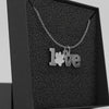 Paw Love - Sterling Silver Necklace (3/4"-1")